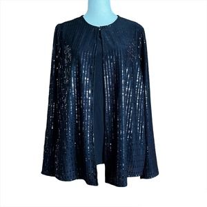 NWT - Anne Klein Sparkly Sequins Long Sleeve Knit Tops (Size: PL)
